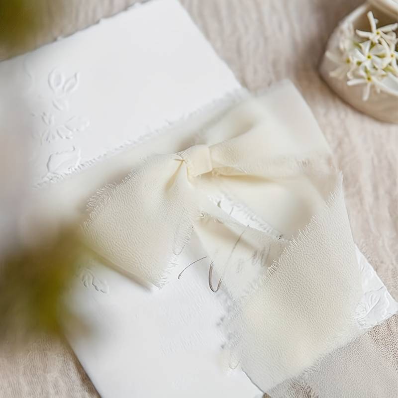 White Chiffon Ribbon Gift Decoration Ribbon Gift Wrapping - Temu